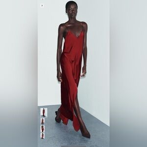 Zara Red Slip Dress